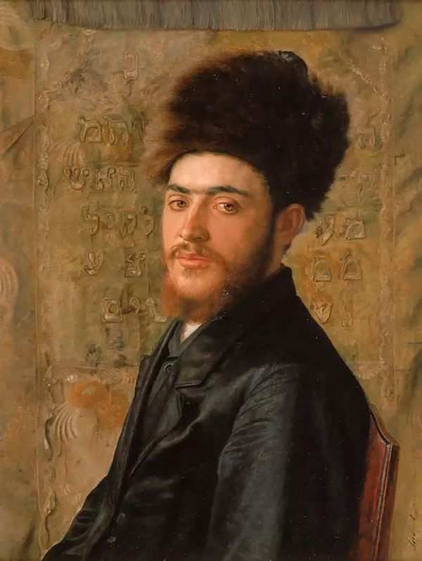 Man with Fur Hat c1910 by Isidor Kaufmann | Oil Painting Reproduction
