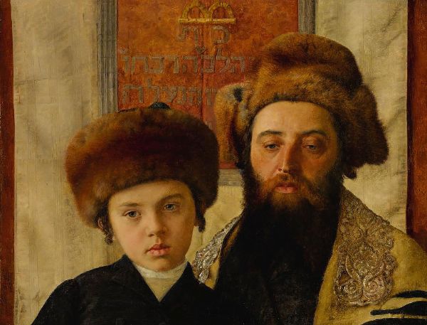 Portrait of a Rabbi with a Young Pupil | Oil Painting Reproduction