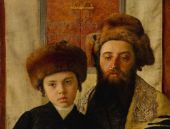 Portrait of a Rabbi with a Young Pupil By Isidor Kaufmann
