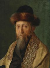 Portrait of a Rabbi with Tallit By Isidor Kaufmann