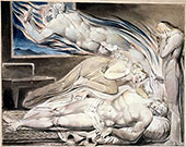 Death of the Strong Wicked Man By William Blake