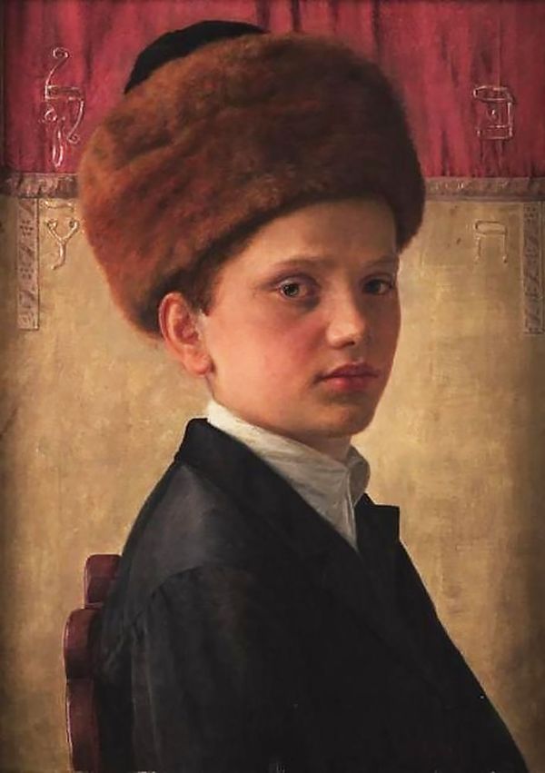 Portrait of a Yeshiva Boy by Isidor Kaufmann | Oil Painting Reproduction