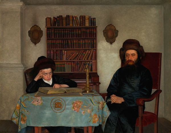 Rabbi with Young Student by Isidor Kaufmann | Oil Painting Reproduction