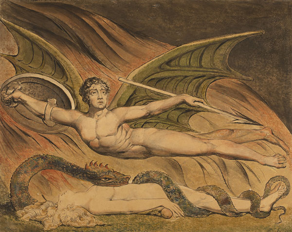 Satan Exulting Over Eve 1795 by William Blake | Oil Painting Reproduction