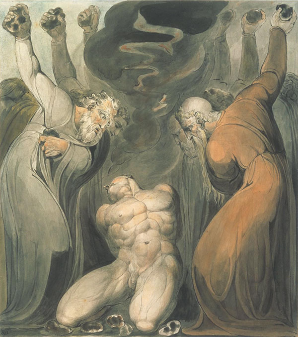 The Blasphemer 1800 by William Blake | Oil Painting Reproduction