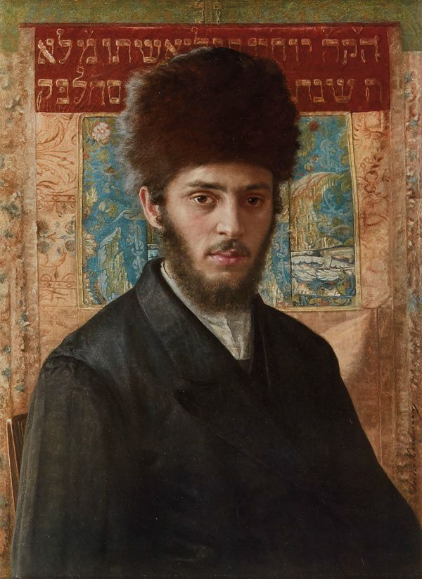 Young Rabbi from N c1910 by Isidor Kaufmann | Oil Painting Reproduction