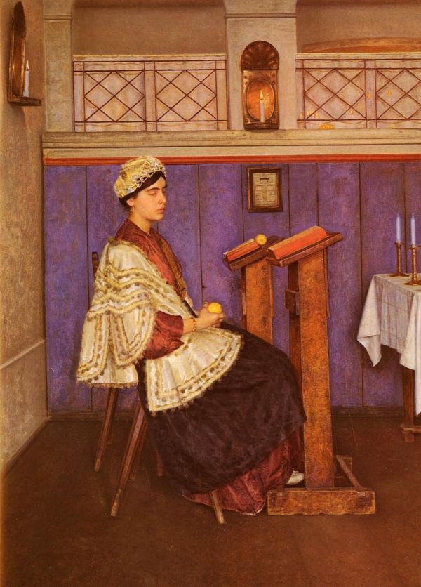 Young Woman in the Synagogue | Oil Painting Reproduction