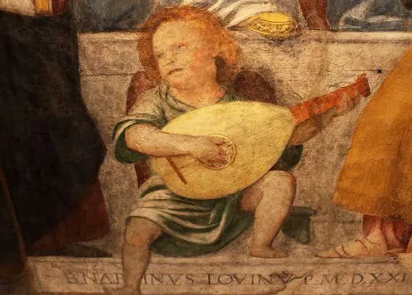 Angelo Musician By Bernardino Luini