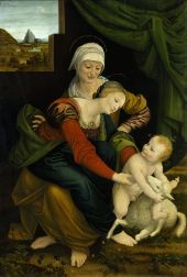 Madonna and Child with St Anne By Bernardino Luini