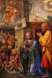 Nativity and Annunciation to the Shepherds By Bernardino Luini