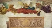 The Body of Santa Catherine Transported by Angels By Bernardino Luini