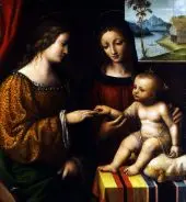 The Mystical Marriage of Saint Catherine By Bernardino Luini