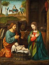 The Nativity with the Journey to Egypt By Bernardino Luini