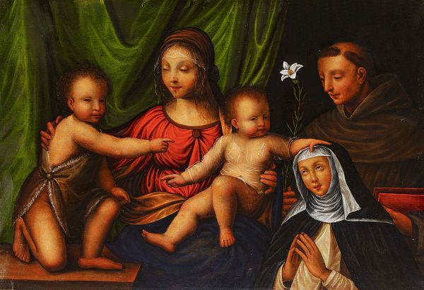 Virgin and Child Infant Saint John the Baptist | Oil Painting Reproduction