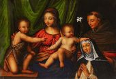 Virgin and Child Infant Saint John the Baptist By Bernardino Luini
