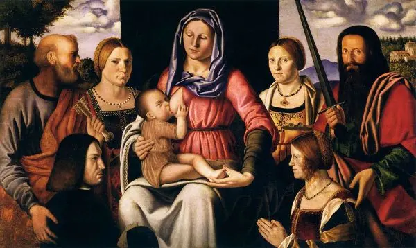 Virgin and Child with Saints and Donor By Bernardino Luini