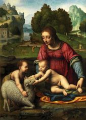 Virgin and Child with the Infant Saint John the Baptist By Bernardino Luini