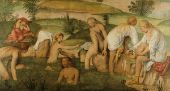 Young Women Bathing By Bernardino Luini