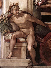 Ignudo 5 1509 By Michelangelo