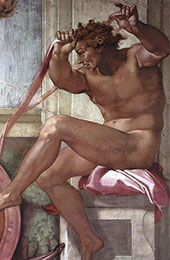 Ignudo 9 1509 By Michelangelo
