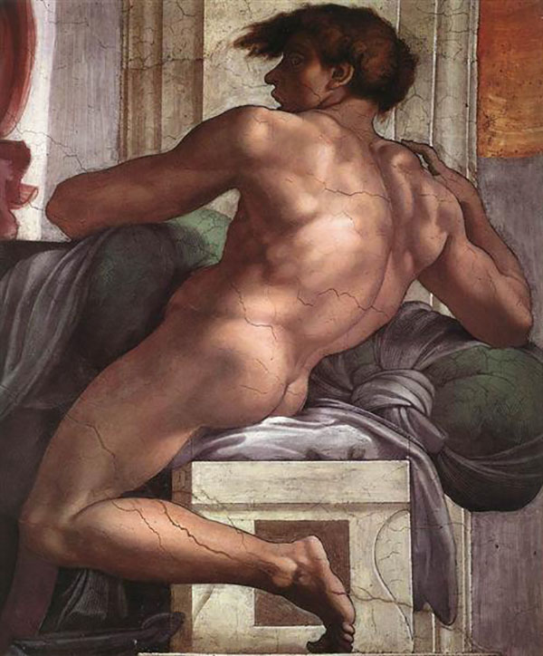 Ignudo 10 1509 by Michelangelo | Oil Painting Reproduction