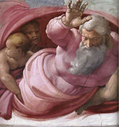 Separation of the Earth from the Waters detail By Michelangelo