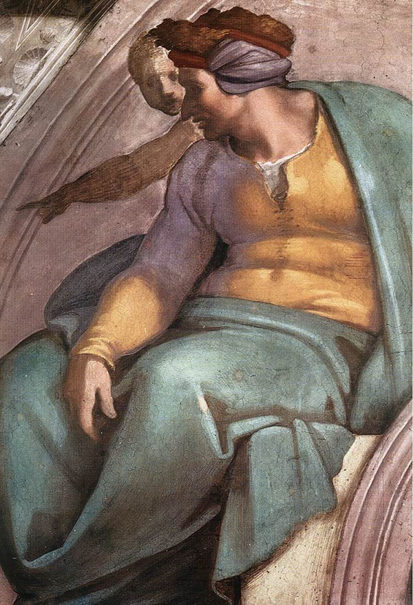 Uzziah detail 1 by Michelangelo | Oil Painting Reproduction