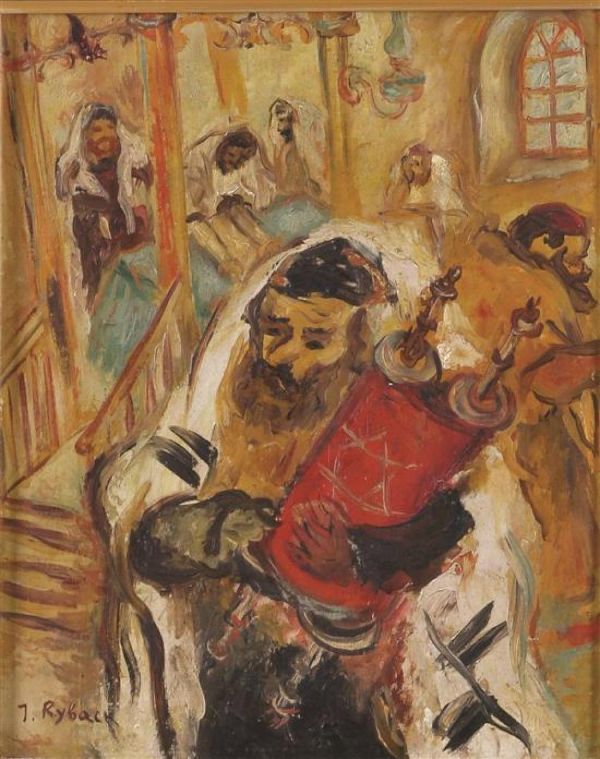A Hasid with a Torah Scroll | Oil Painting Reproduction