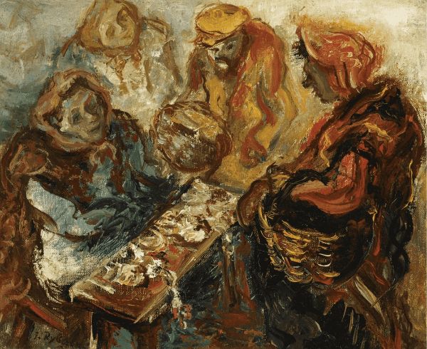 Chicken Market by Issachar Ber Ryback | Oil Painting Reproduction