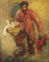 Chicken Seller c1930 By Issachar Ber Ryback