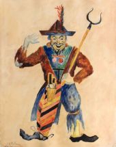 Design for a Theatre Costume 1920 By Issachar Ber Ryback