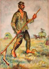 Farmer Working in the Fields By Issachar Ber Ryback