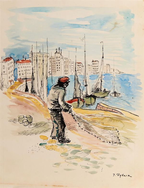 Fishermen on the Shore 1930 | Oil Painting Reproduction
