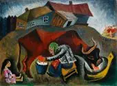 Milking the Cow c1916 By Issachar Ber Ryback