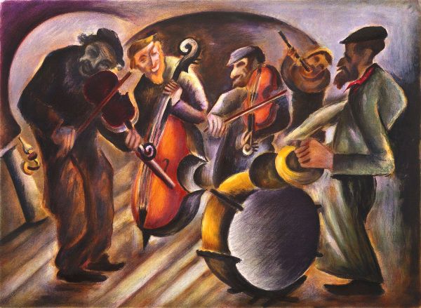 Musicians 1917 by Issachar Ber Ryback | Oil Painting Reproduction