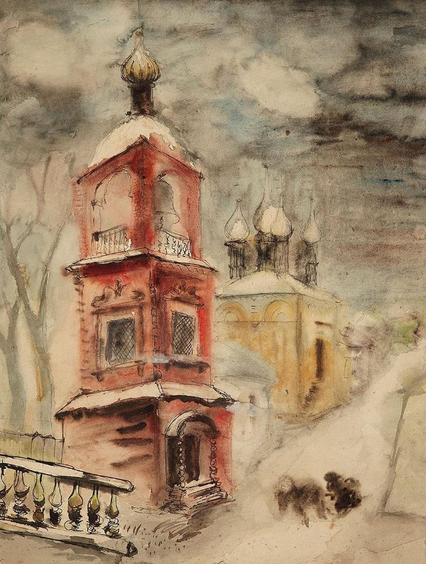 Orthodox Church by Issachar Ber Ryback | Oil Painting Reproduction