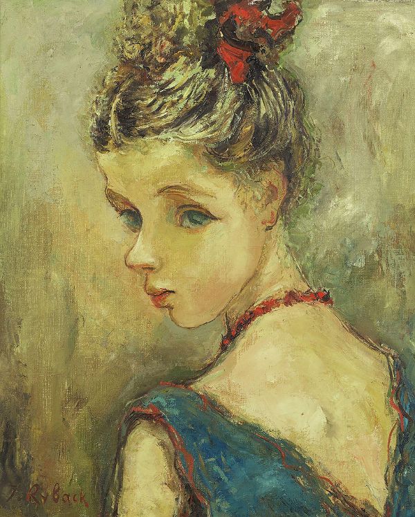 Portrait of Young Girl by Issachar Ber Ryback | Oil Painting Reproduction