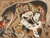 Prayer c1918 By Issachar Ber Ryback