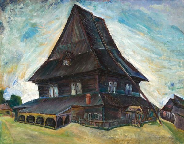 Synagogue in Pianov Sokolski | Oil Painting Reproduction