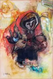 The Chicken Seller By Issachar Ber Ryback