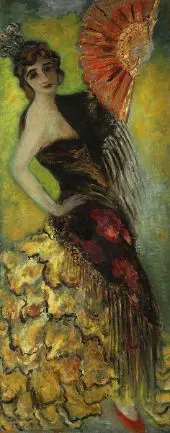 Woman with Fan By Issachar Ber Ryback