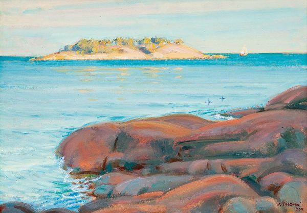 View from The Archipelago 1938 by Verner Thome | Oil Painting Reproduction