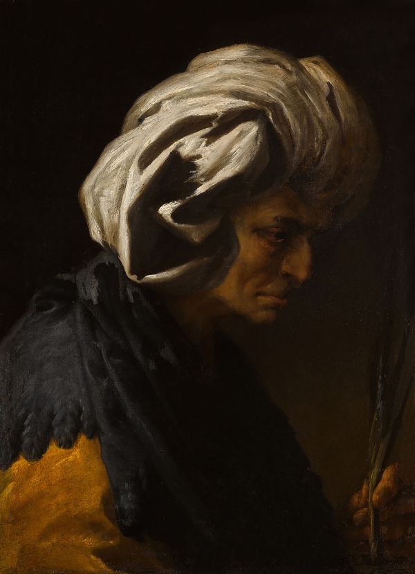An Old Woman in a White Turban | Oil Painting Reproduction