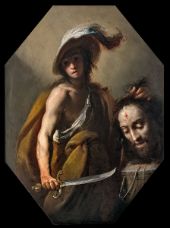 David with the Head of Goliath By Francesco Cairo