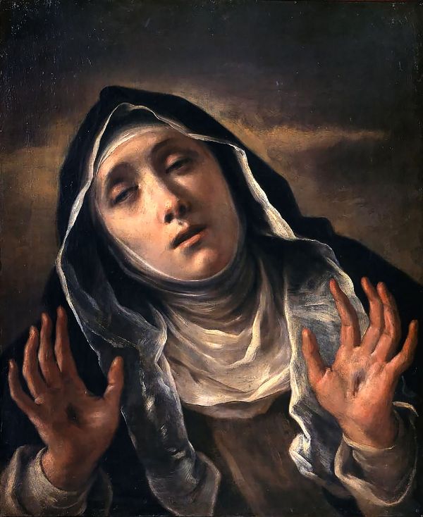 St Catherine of Siena 1650 by Francesco Cairo | Oil Painting Reproduction