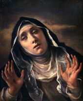 St Catherine of Siena 1650 By Francesco Cairo