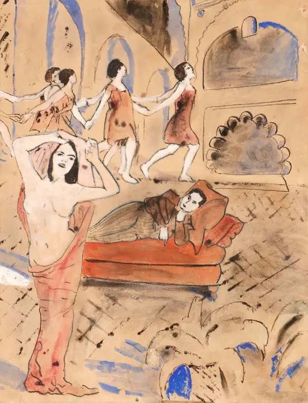 Apollinaire on a Couch By Max Jacob