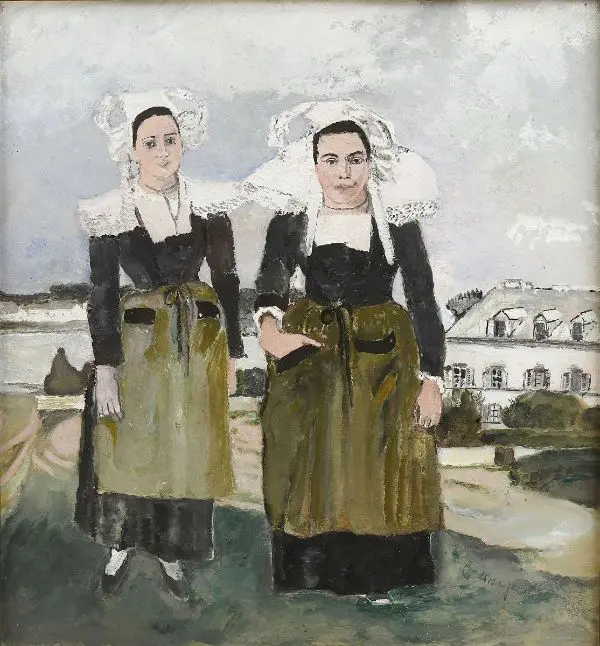 Deux Bretonnes 1930 By Max Jacob