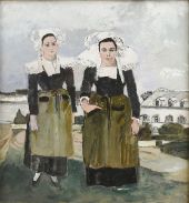 Deux Bretonnes 1930 By Max Jacob