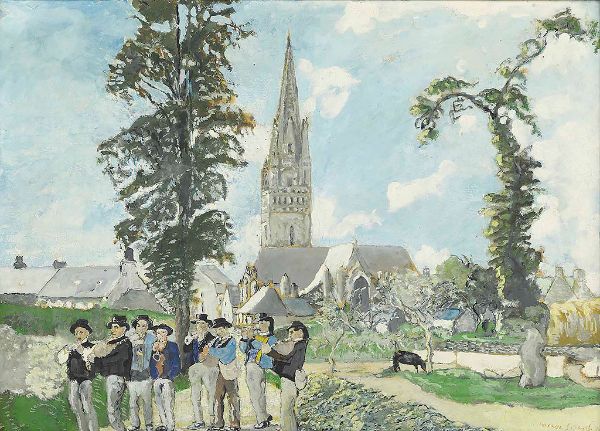 The Bell Tower of Ploare 1930 by Max Jacob | Oil Painting Reproduction